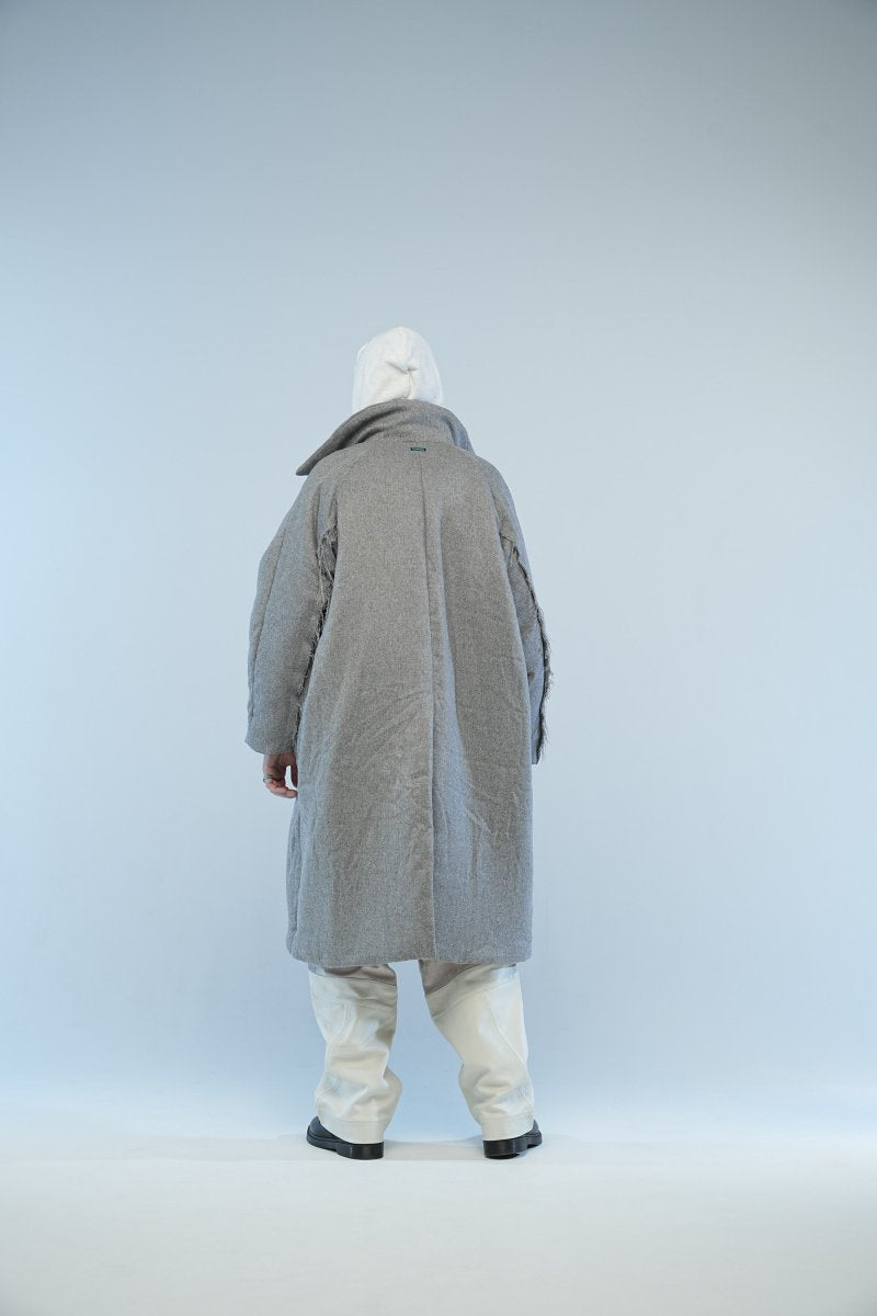 MUZE TURQUOISE LABEL - CIRCUIT RELAXED FIT TWEED CHESTER COAT(GRAY) ミューズ 2022年秋冬コレクション チェスターコート グレー