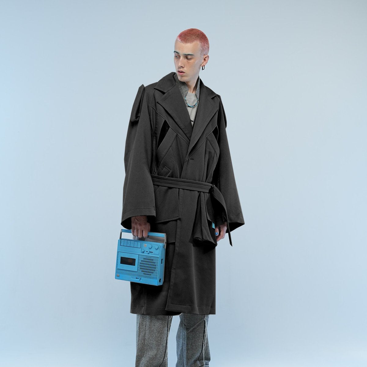 MUZE TURQUOISE LABEL - CIRCUIT TRENCH COAT(BLACK) ミューズ 2022年秋冬コレクション トレンチコート ブラック