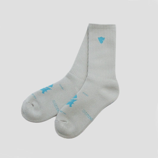 MUZE TURQUOISE LABEL - ×FUN EMBLEM SOCKS (GRAY) ミューズ ターコイズ レーベル ソックス