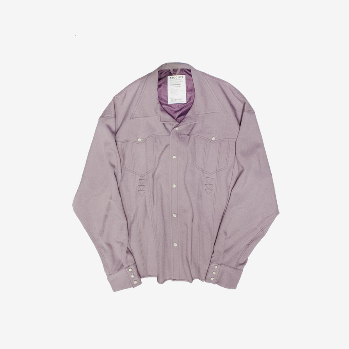 FACCIES - Wt Mix Dry Twill Sh (PURPLE) ファッチーズ ツイルシャツジャケット パープル