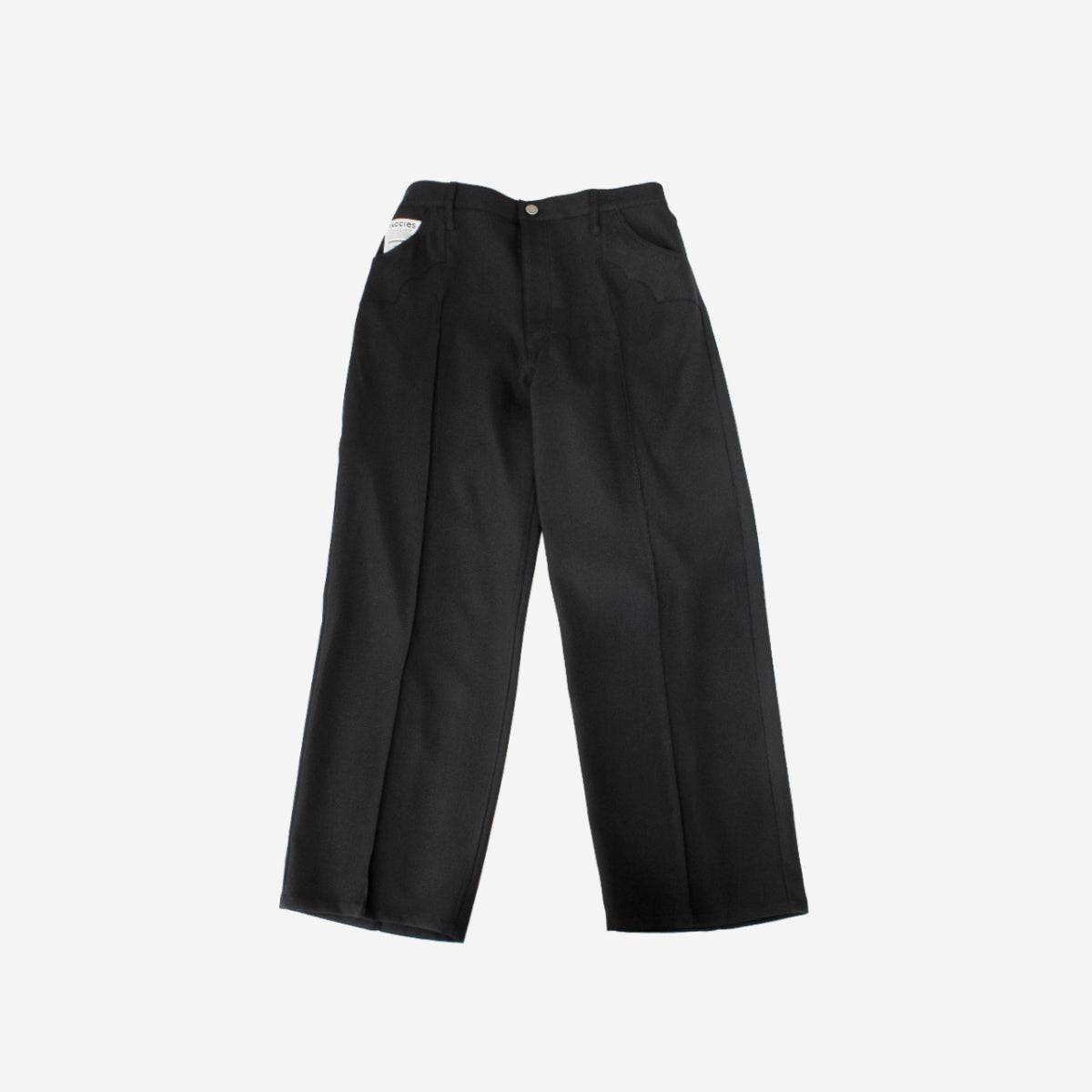 FACCIES - Wt Mix Dry Twill Wide Pt (BLACK) ファッチーズ ツイルワイドパンツ ブラック