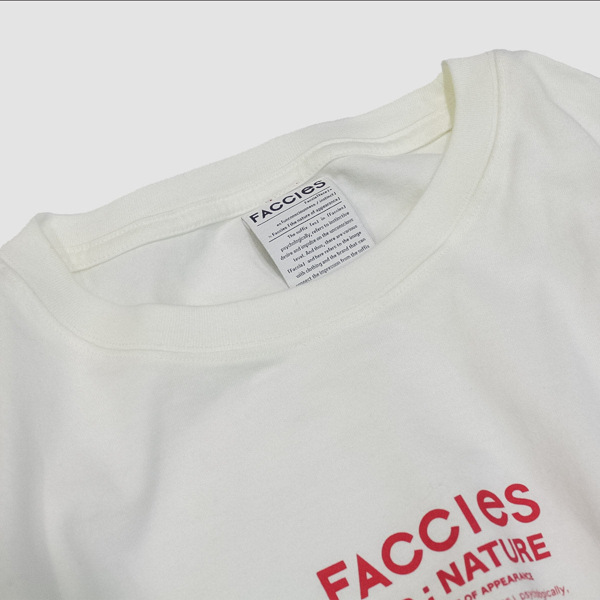 FACCIES - Nature Print LS (WHITE) ファッチーズ ネイチャー プリント ロングスリーブ ホワイト