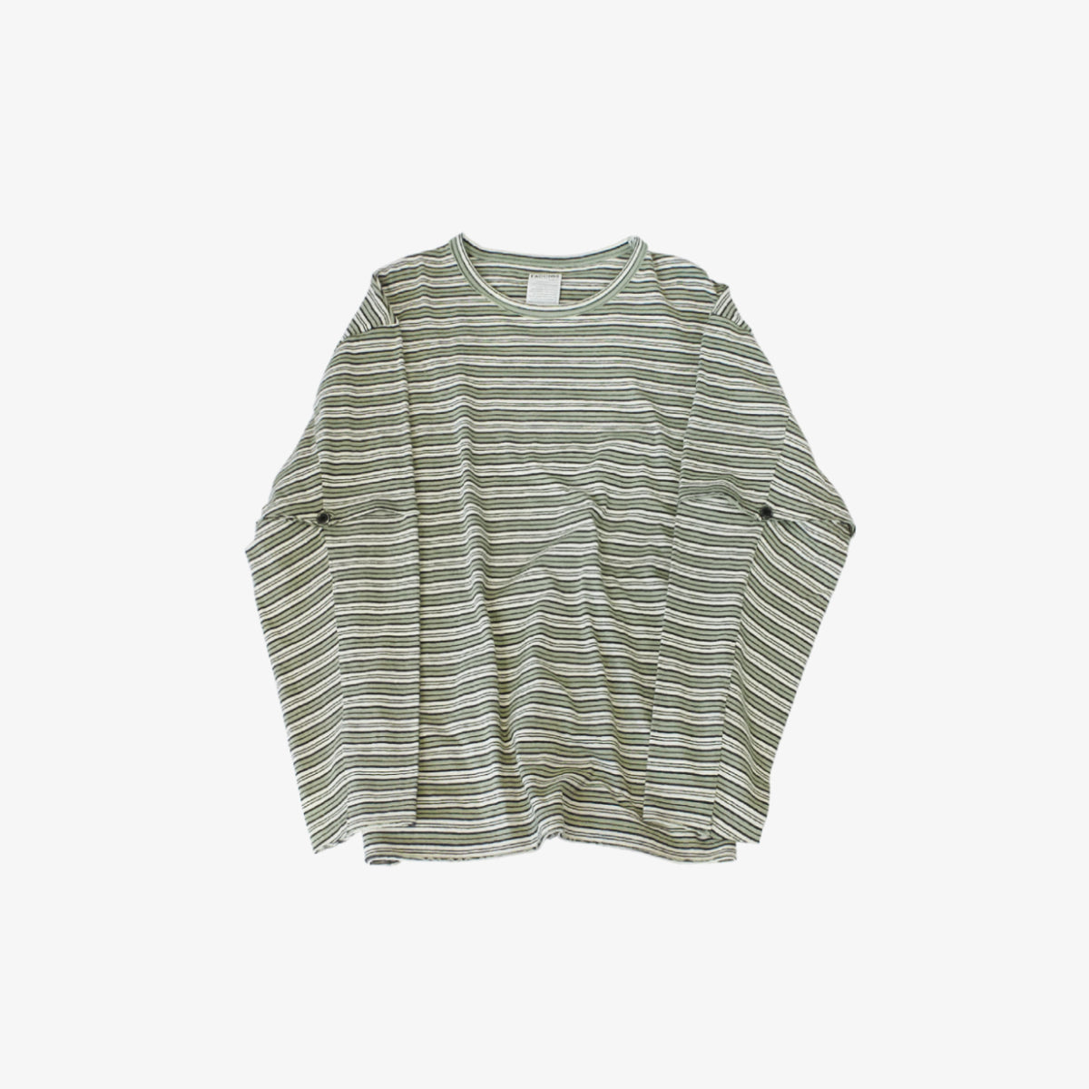 FACCIES - Vintage Elbow Cut Bd Ls (Green) ファッチーズ ヴィンテージ エルボー ボーダーロングスリーブ グリーン