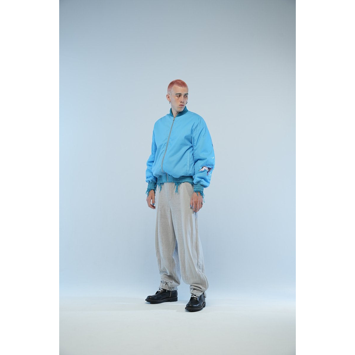 MUZE TURQUOISE LABEL - CIRCUIT RELAXED FIT SWEAT TROUSERS(LIGHT GRAY) ミューズ リラックス スウェット トラウザーズ ライト グレー