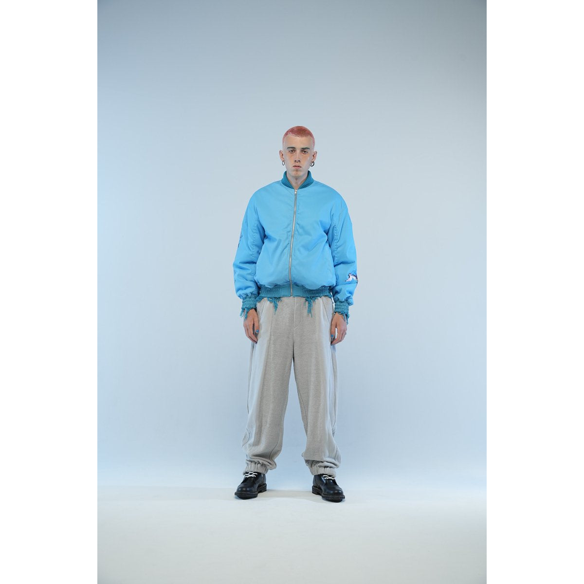 MUZE TURQUOISE LABEL - CIRCUIT RELAXED FIT SWEAT TROUSERS(LIGHT GRAY) ミューズ リラックス スウェット トラウザーズ ライト グレー