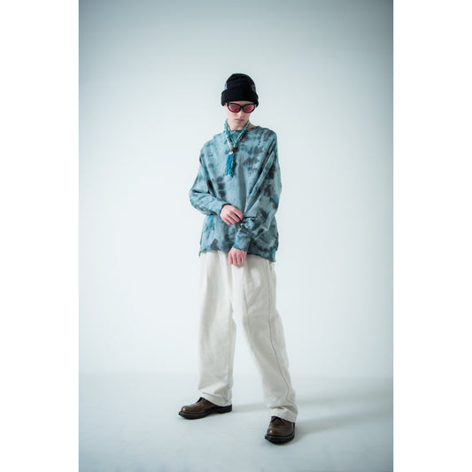 MUZE TURQUOISE LABEL - CIRCUIT WIDE DENIM TROUSERS(WHITE) ミューズ デニム トラウザー ホワイト