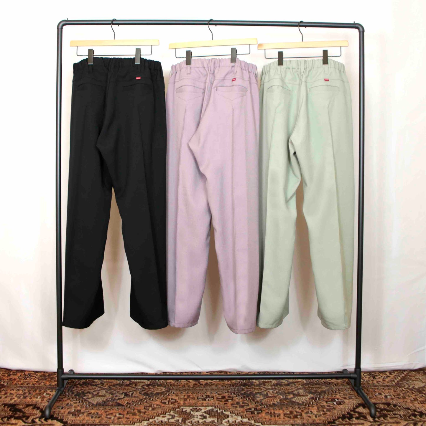 FACCIES - Wt Mix Dry Twill Wide Pt (S.GREEN) ファッチーズ ツイルワイドパンツ グリーン