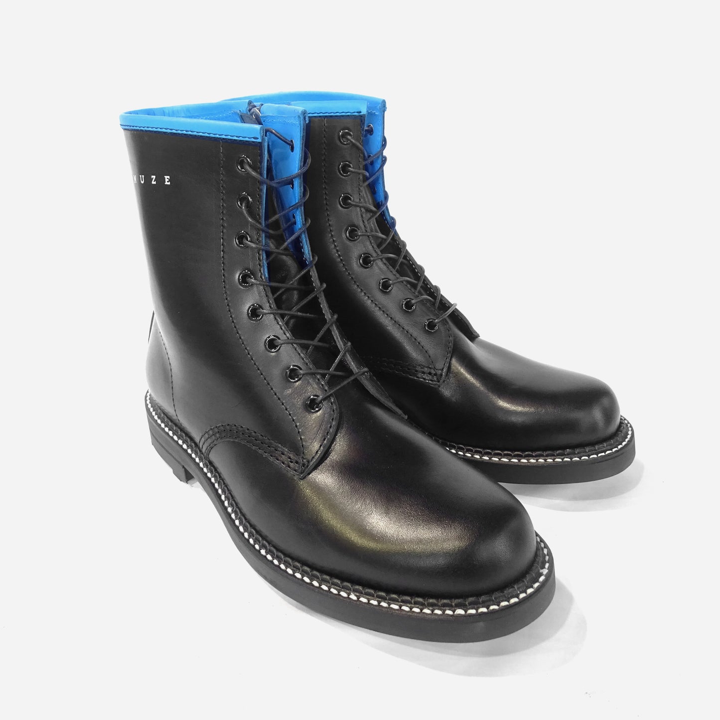 MUZE TURQUOISE LABEL × KIDS LOVE GAITE - 8 HOLES RIDGEWAY SOLE SIDE ZIP BOOTS (BLACK) ミューズ キッズラブゲイト ブーツ ブラック