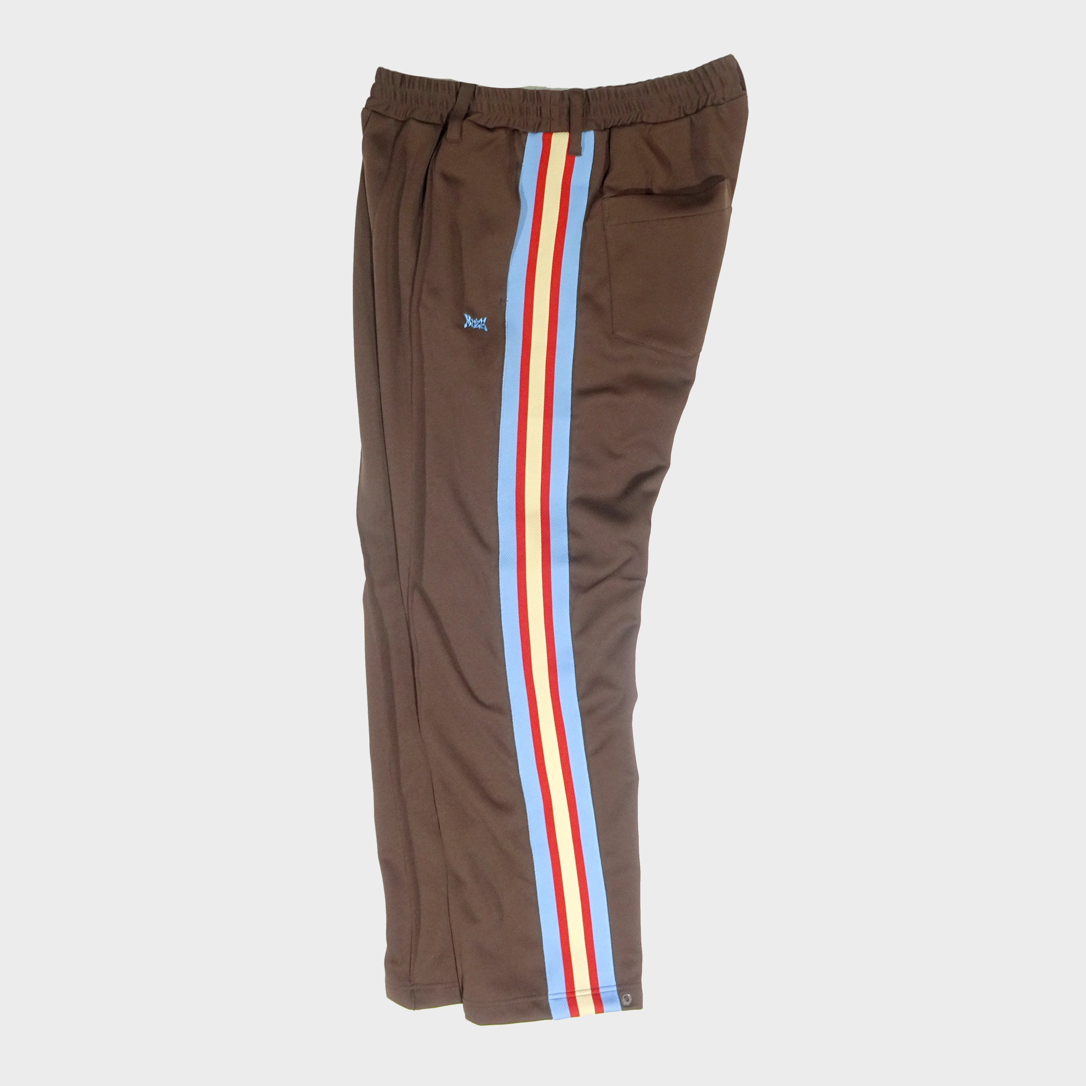 MUZE TURQUOISE LABEL - TRACK JERSEY PANTS(BROWN×RED LINE) ミューズ 2023年春夏  ジャージスラックス ブラウン