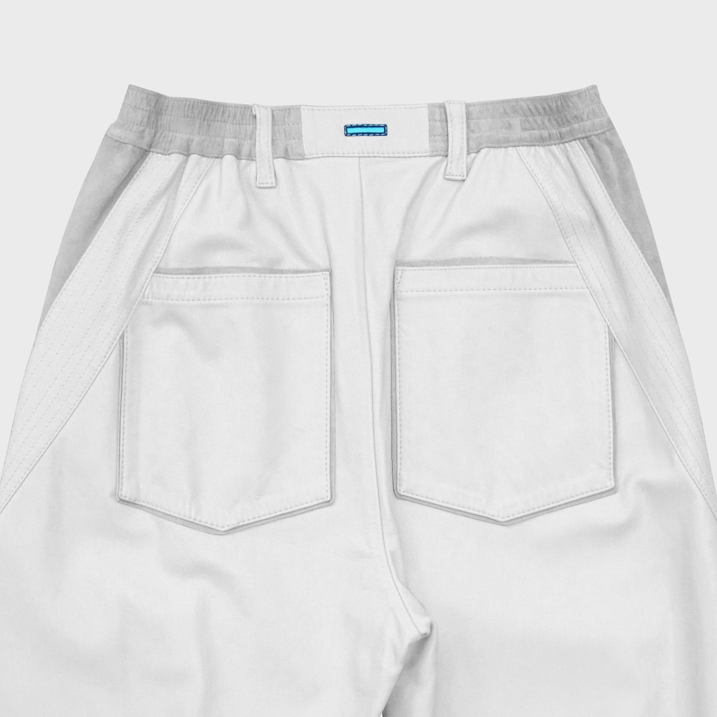 MUZE TURQUOISE LABEL - CIRCUIT WIDE LEATHER TROUSERS(OFF WHITE)  ミューズ レザー トラウザーズ オフ ホワイト