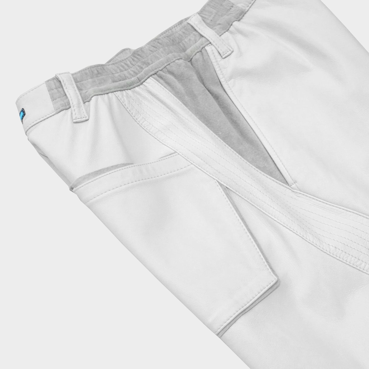 MUZE TURQUOISE LABEL - CIRCUIT WIDE LEATHER TROUSERS(OFF WHITE)  ミューズ レザー トラウザーズ オフ ホワイト