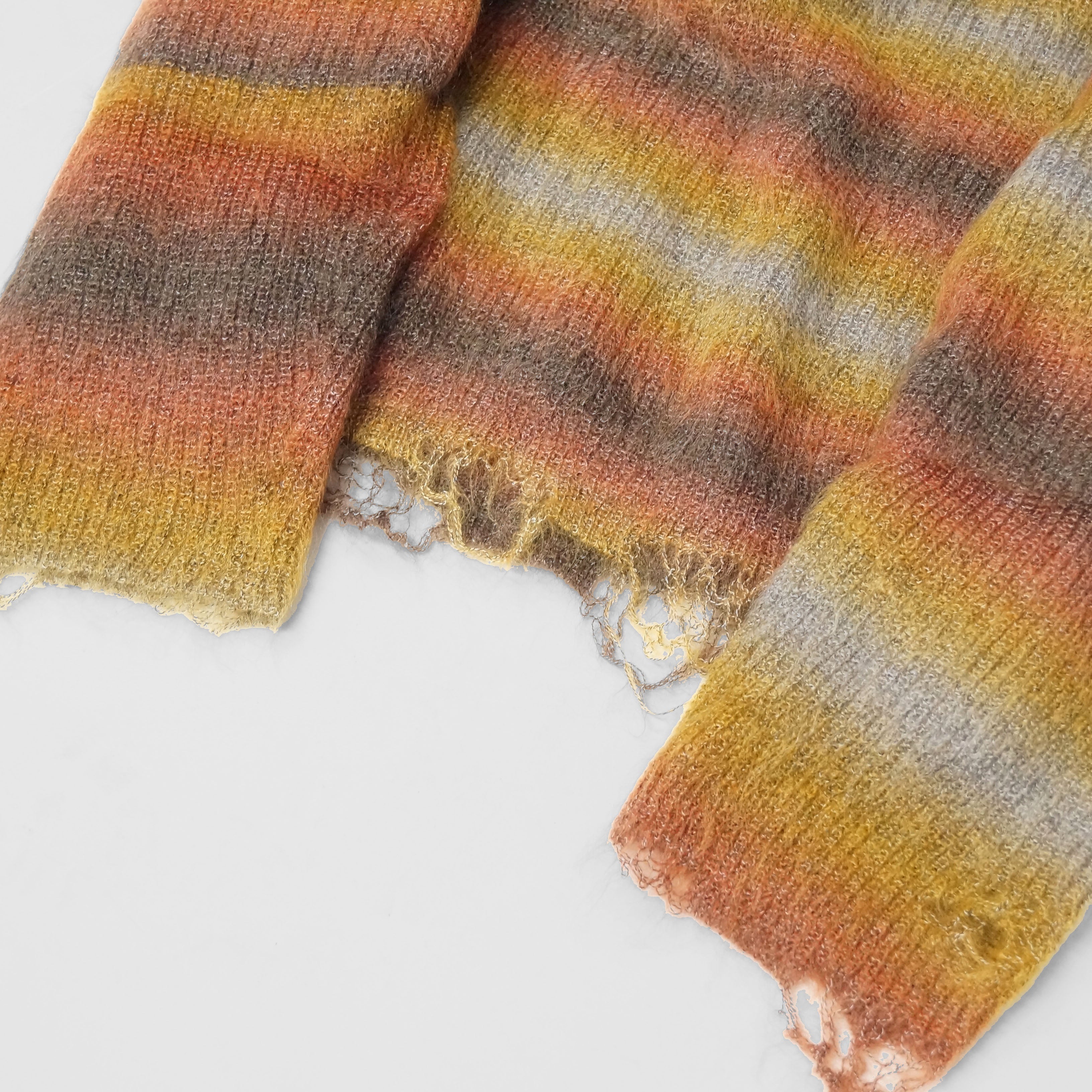 FACCIES - Gradation Damage Knit (BROWN) ファッチーズ