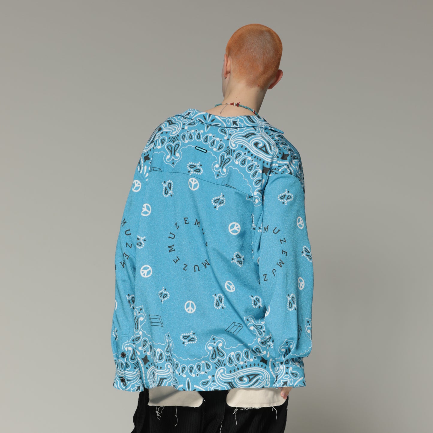 MUZE TURQUOISE LABEL -  PAISLEY LS SHIRT(TURQUOISE) ミューズ ペイズリーシャツ ターコイズ