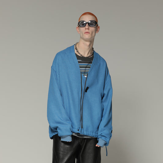 MUZE TURQUOISE LABEL - LIGHT BOMBER BLOUSON(BLUE)ミューズ 2023年春夏 ブルゾン ブルー