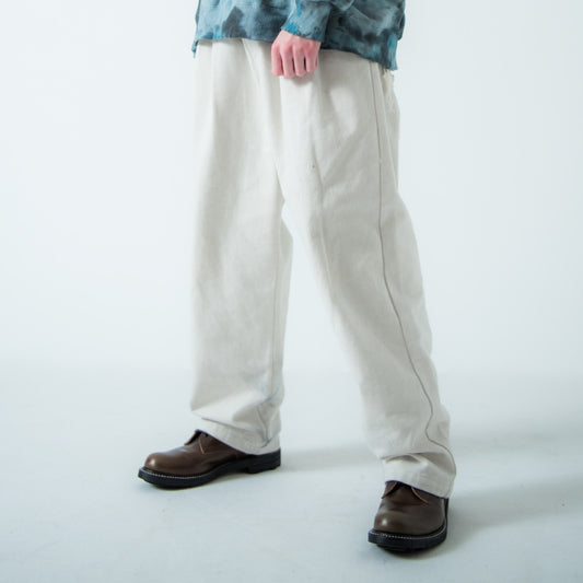 MUZE TURQUOISE LABEL - CIRCUIT WIDE DENIM TROUSERS(WHITE) ミューズ デニム トラウザー ホワイト