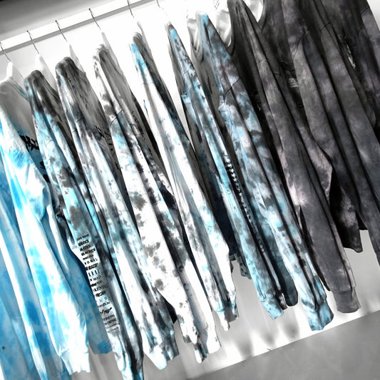 MUZE ミューズ 【TIE-DYE L/S TEE】タイダイ ロングスリーブ(ターコイズ×ブラック)