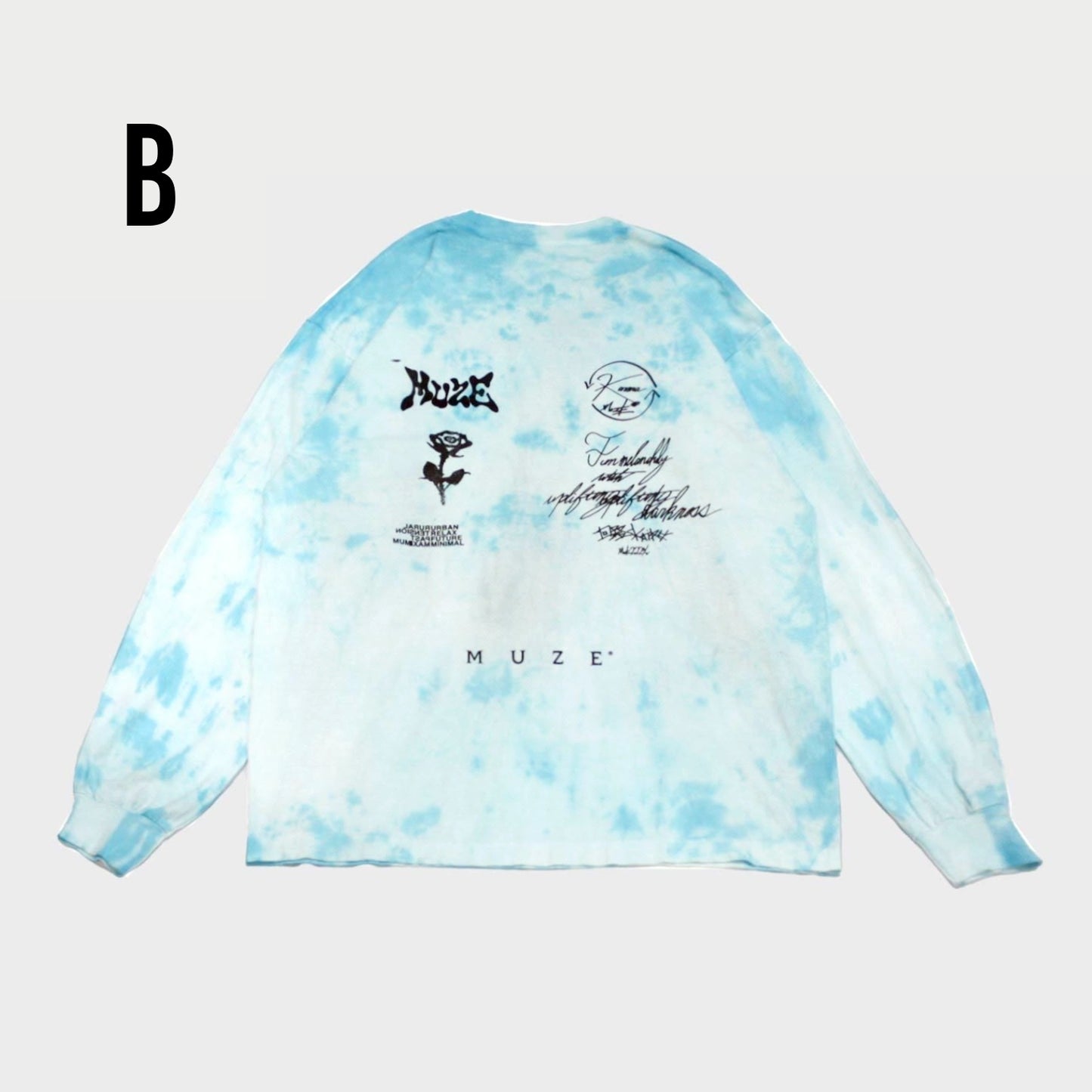 MUZE ミューズ 【TIE-DYE L/S TEE】タイダイ ロングスリーブ(ターコイズ)