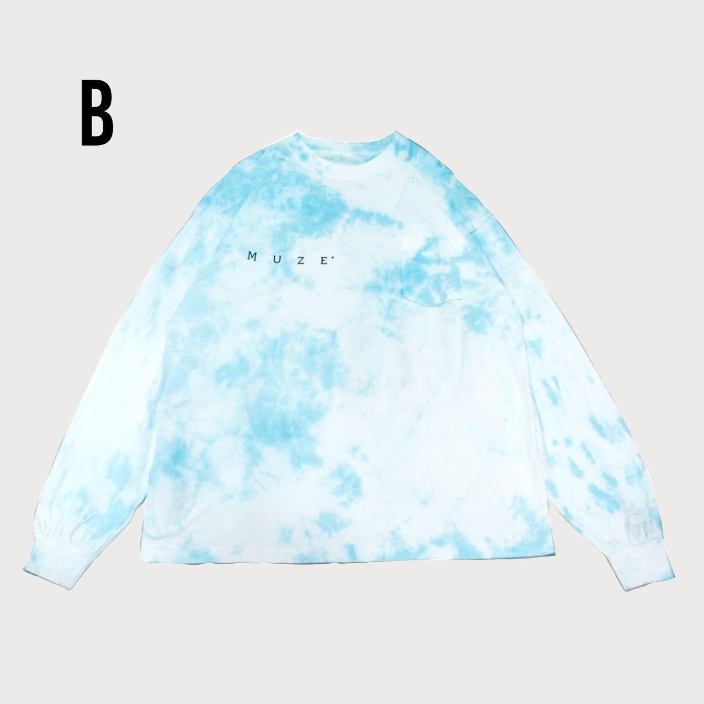 MUZE ミューズ 【TIE-DYE L/S TEE】タイダイ ロングスリーブ(ターコイズ)