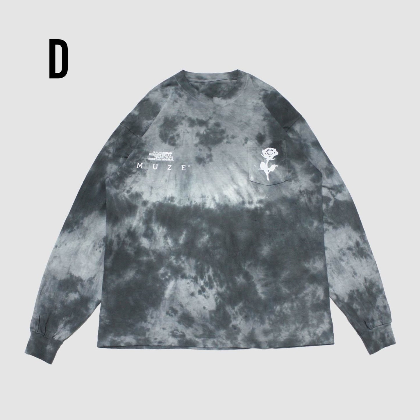 MUZE ミューズ 【TIE-DYE L/S TEE】タイダイ ロングスリーブ(ブラック)