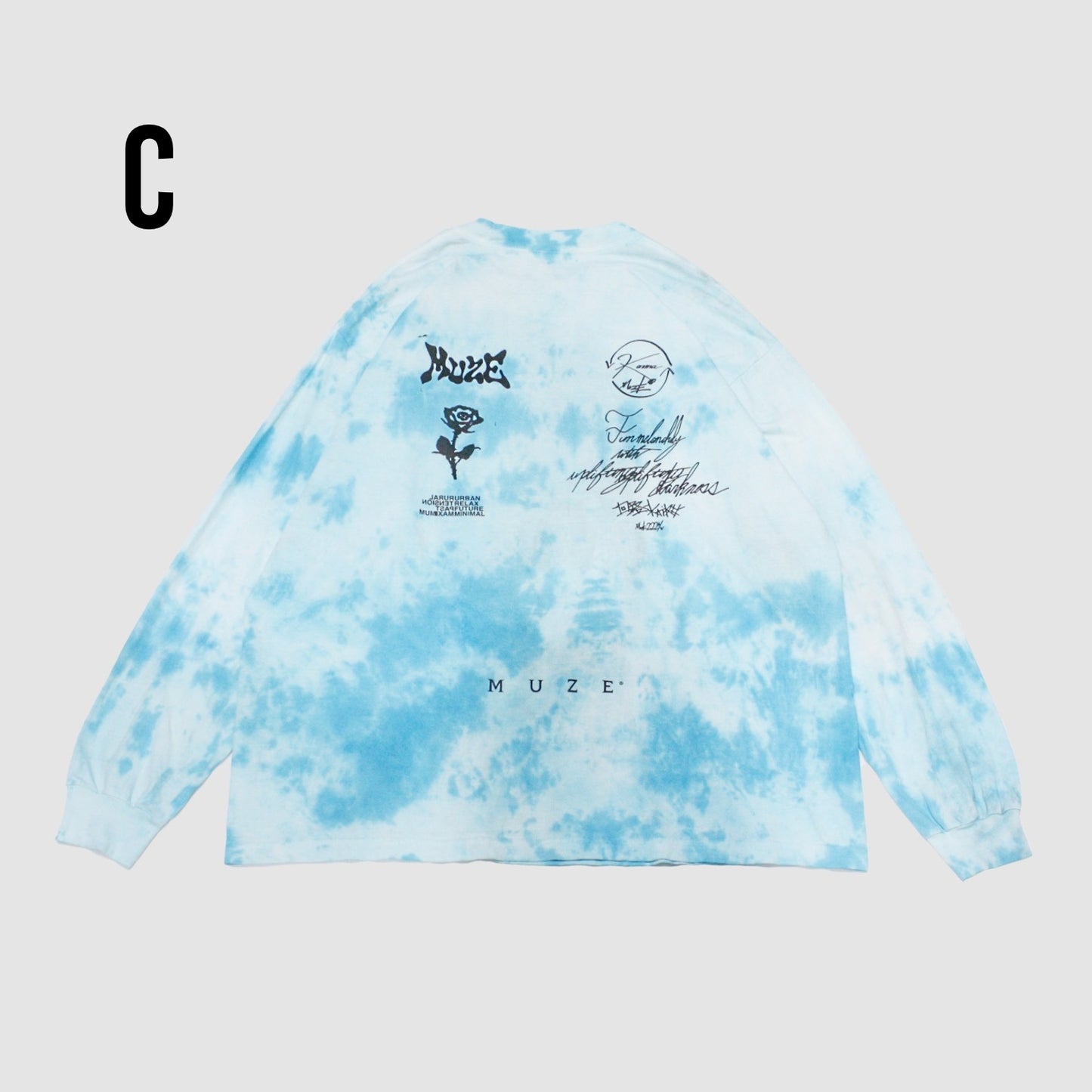 MUZE ミューズ 【TIE-DYE L/S TEE】タイダイ ロングスリーブ(ターコイズ)