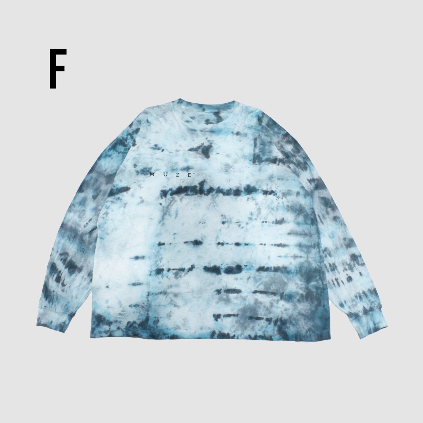 MUZE ミューズ 【TIE-DYE L/S TEE】タイダイ ロングスリーブ(ターコイズ×ブラック)