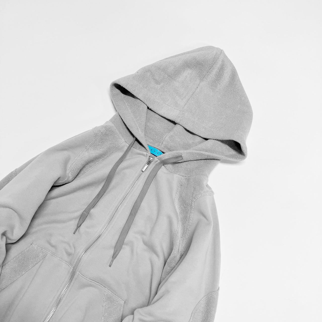 MUZE TURQUOISE LABEL - CIRCUIT RELAXED FIT ZIP-UP HOODIE(LIGHT GRAY) ミューズ リラックス ジップアップ フーディー ライト グレー