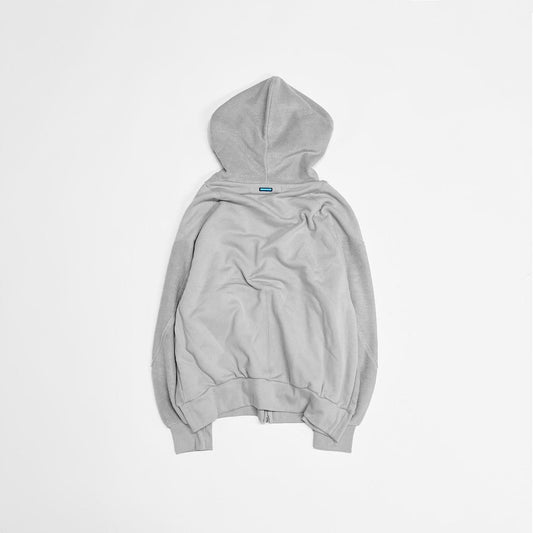 MUZE TURQUOISE LABEL - CIRCUIT RELAXED FIT ZIP-UP HOODIE(LIGHT GRAY) ミューズ リラックス ジップアップ フーディー ライト グレー