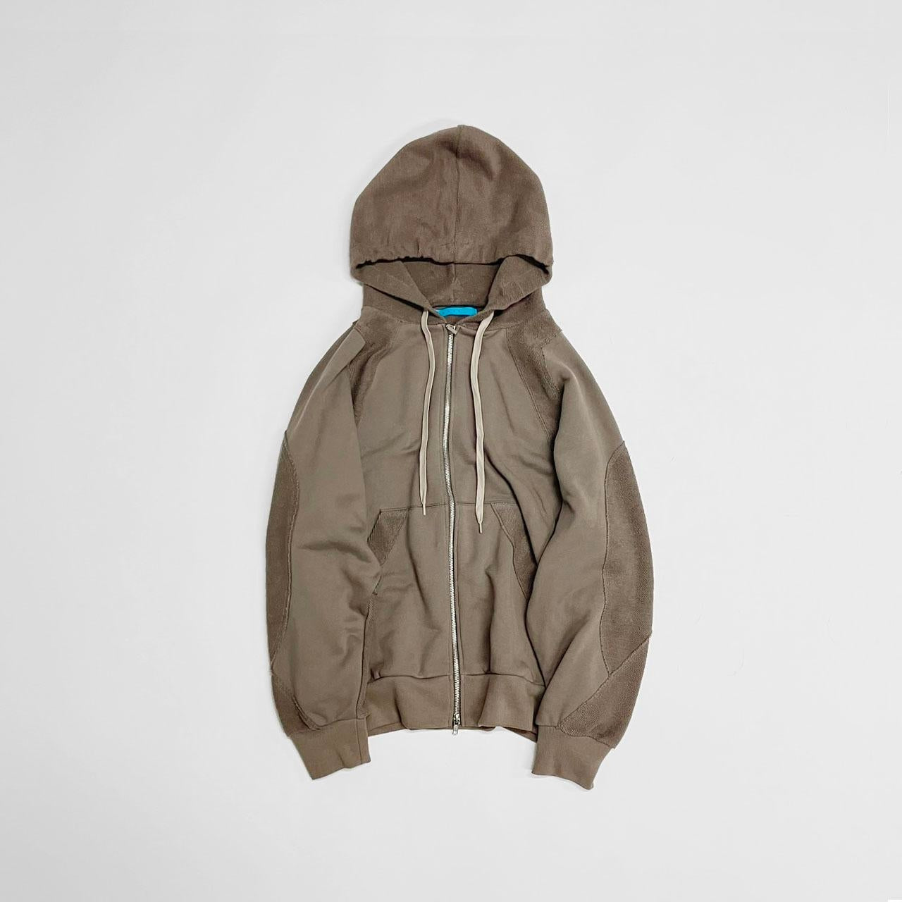 MUZE TURQUOISE LABEL - CIRCUIT RELAXED FIT ZIP-UP HOODIE(BROWN) ミューズ リラックス ジップアップ フーディー ブラウン