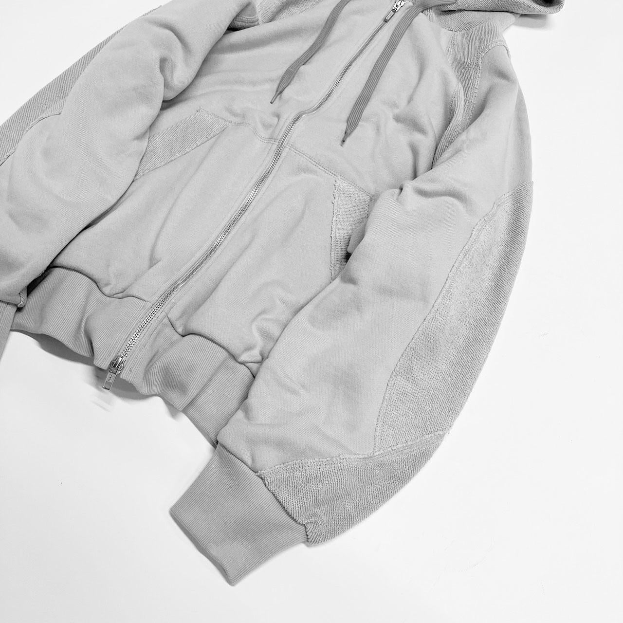 MUZE TURQUOISE LABEL - CIRCUIT RELAXED FIT ZIP-UP HOODIE(LIGHT GRAY) ミューズ リラックス ジップアップ フーディー ライト グレー