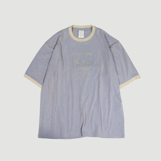 FACCIES - Mirage Used Tee(S/BLUE)ファッチーズ ミラージュ ユーズド Tシャツ ブルー