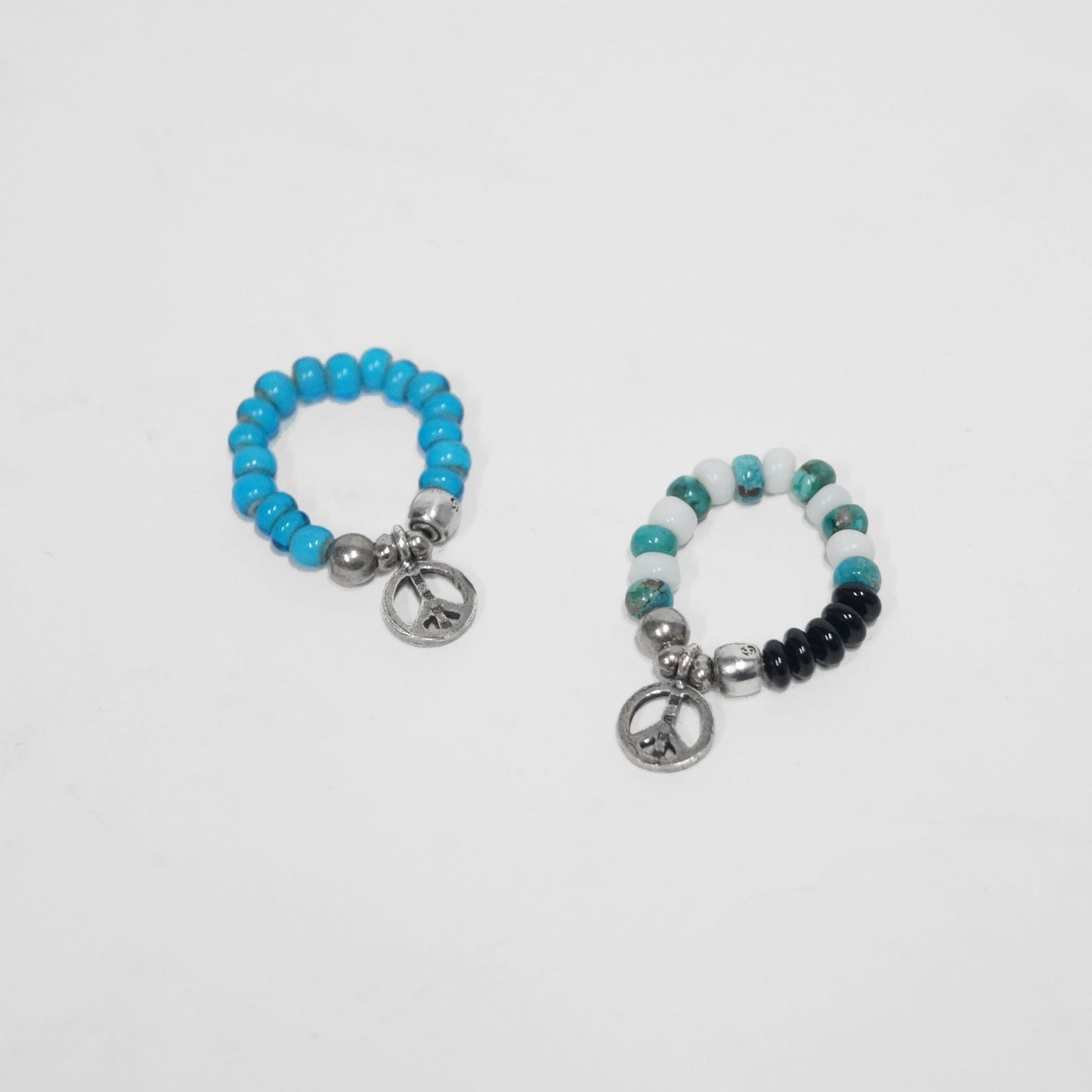 MUZE TURQUOISE LABEL×Sunku-PEACE BEADS RING(SKY BLUE)