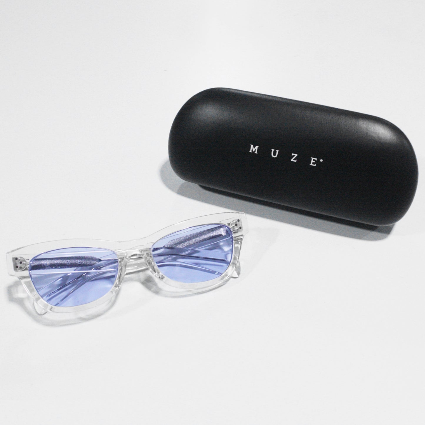 MUZE TURQUOISE LABEL ミューズ ターコイズ レーベル 【Cat Eye Sunglasses produced by INARI】キャットアイ サングラス プロデュースド バイ イナリ（クリア×ブルー）