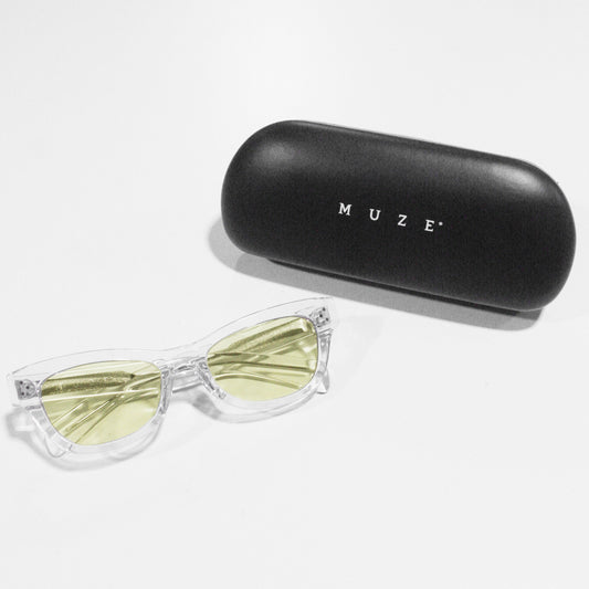 MUZE TURQUOISE LABEL ミューズ ターコイズ レーベル 【Cat Eye Sunglasses produced by INARI】キャットアイ サングラス プロデュースド バイ イナリ（クリア×イエロー）