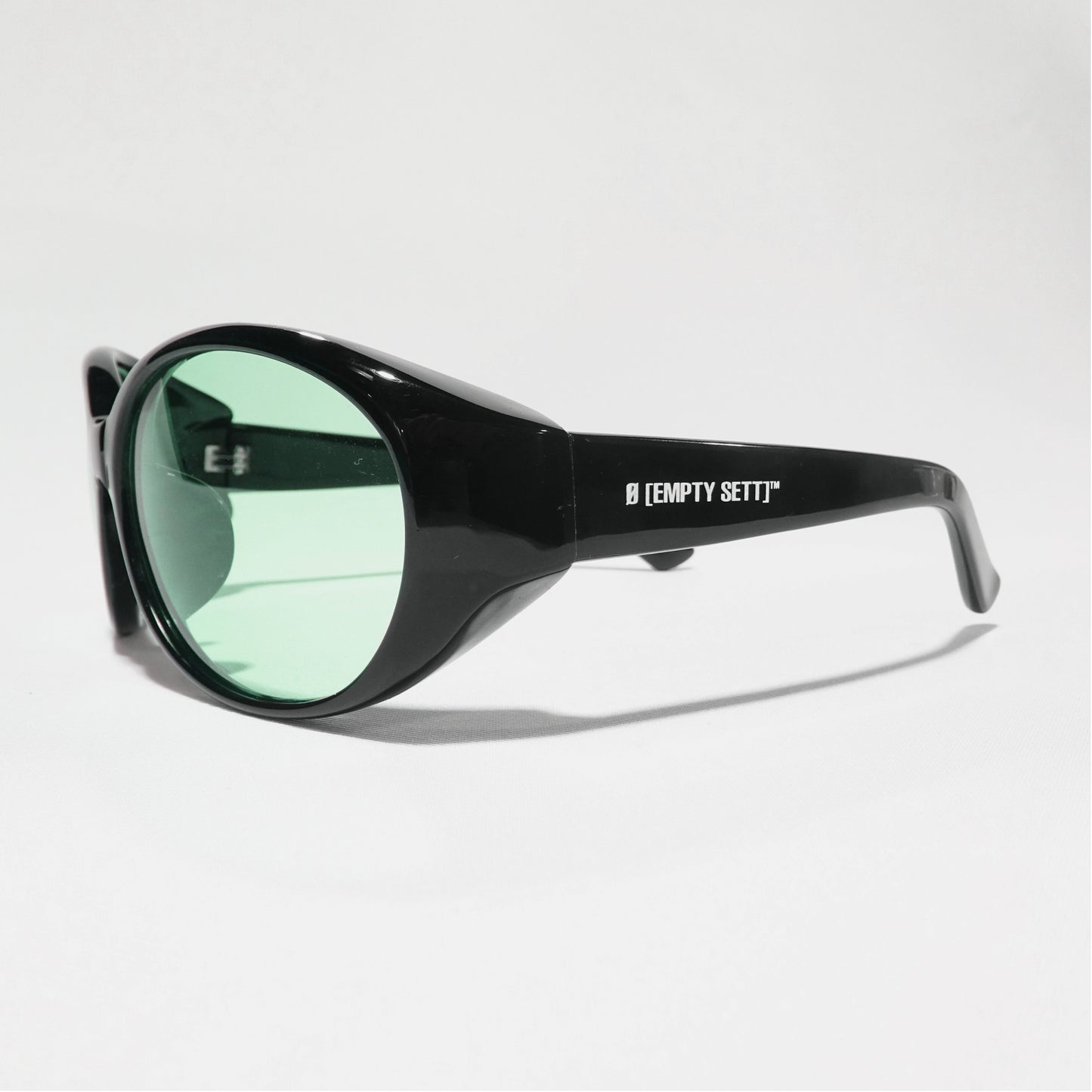 MUZE TURQUOISE LABEL× Ø【EMPTY SETT】™️ - ROUND SUNGLASSES (BLACK×GREEN) ミューズ エンプティーセット ラウンド サングラス ブラック グリーン