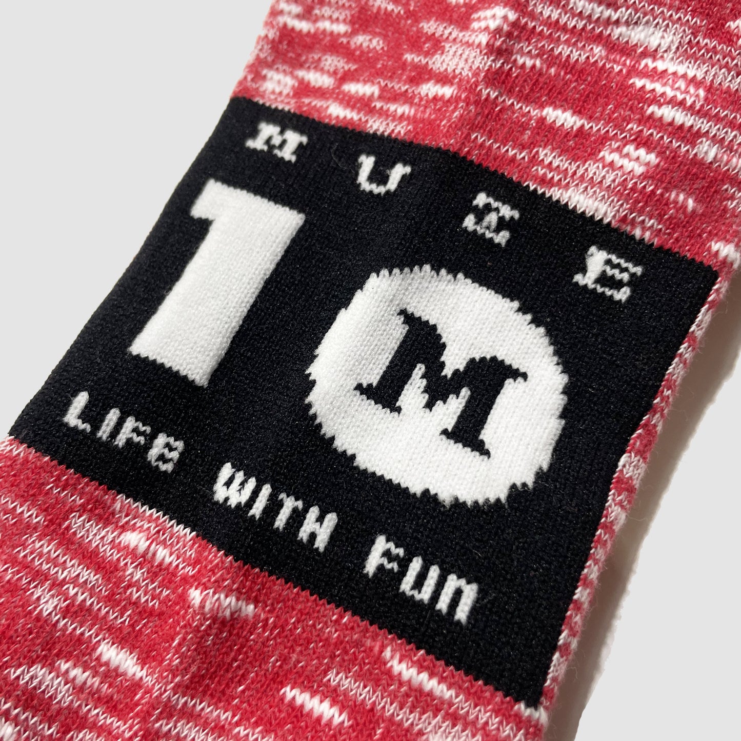 MUZE TURQUOISE LABEL - MUZE×FUN 10th ANNIVERSARY SOX(RED)ミューズ ファン ソックス レッド